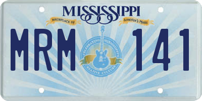 MS license plate MRM141