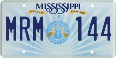 MS license plate MRM144