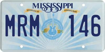 MS license plate MRM146