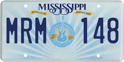 MS license plate MRM148