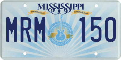 MS license plate MRM150