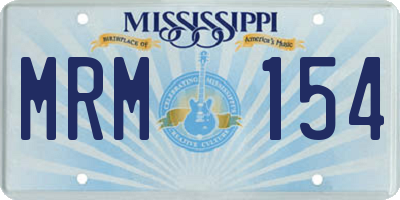 MS license plate MRM154