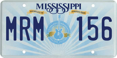 MS license plate MRM156