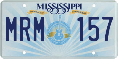 MS license plate MRM157