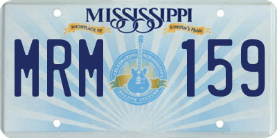 MS license plate MRM159