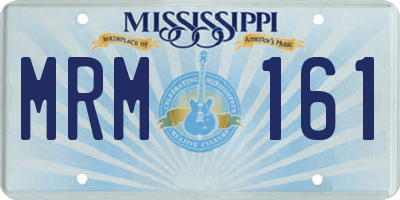 MS license plate MRM161