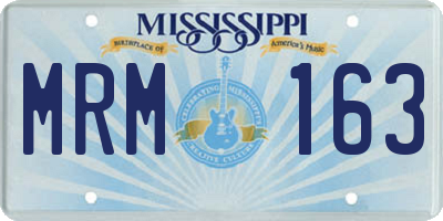 MS license plate MRM163