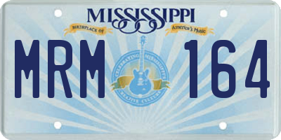 MS license plate MRM164