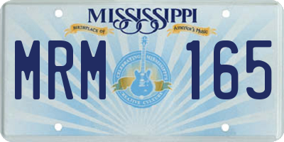 MS license plate MRM165