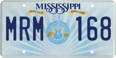 MS license plate MRM168