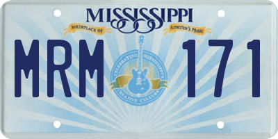 MS license plate MRM171