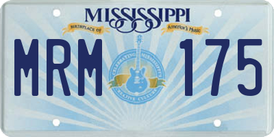 MS license plate MRM175