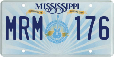 MS license plate MRM176