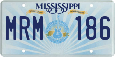 MS license plate MRM186