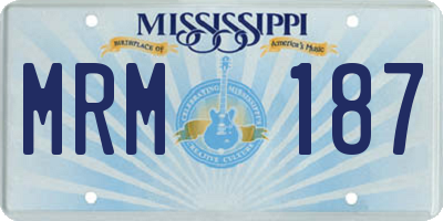 MS license plate MRM187
