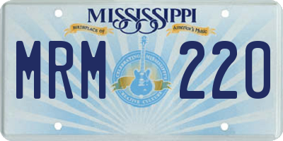 MS license plate MRM220