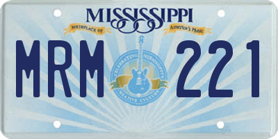 MS license plate MRM221