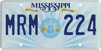 MS license plate MRM224