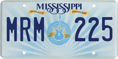 MS license plate MRM225