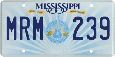 MS license plate MRM239