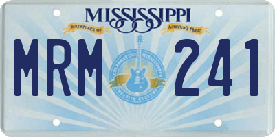 MS license plate MRM241