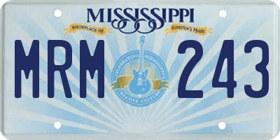 MS license plate MRM243