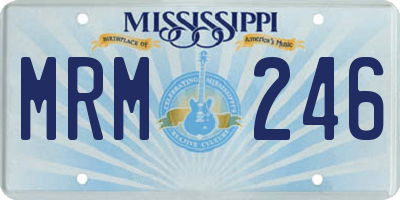 MS license plate MRM246