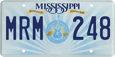 MS license plate MRM248