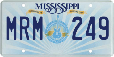 MS license plate MRM249