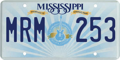 MS license plate MRM253