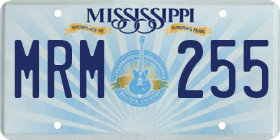 MS license plate MRM255