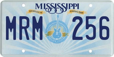 MS license plate MRM256