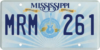 MS license plate MRM261
