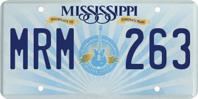 MS license plate MRM263