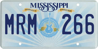 MS license plate MRM266