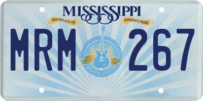 MS license plate MRM267