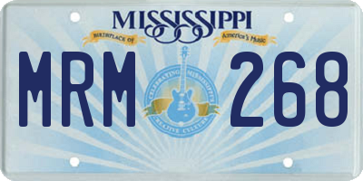 MS license plate MRM268