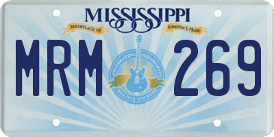 MS license plate MRM269