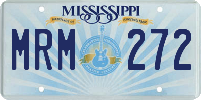 MS license plate MRM272