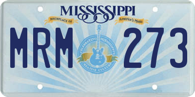 MS license plate MRM273