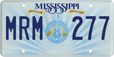 MS license plate MRM277