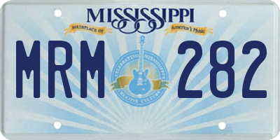 MS license plate MRM282