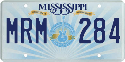 MS license plate MRM284