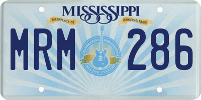 MS license plate MRM286
