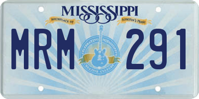 MS license plate MRM291