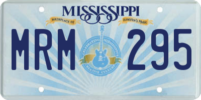 MS license plate MRM295