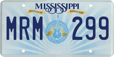 MS license plate MRM299