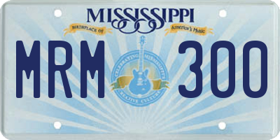 MS license plate MRM300