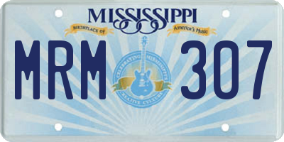 MS license plate MRM307