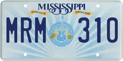 MS license plate MRM310